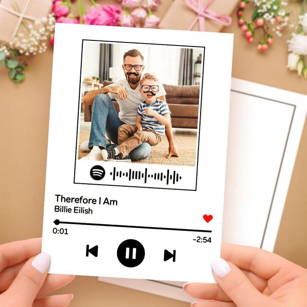 Benutzerdefinierte Musik-Code-Musikkarten Mit Ihrem Foto-Musikkarten Für Liebhaber